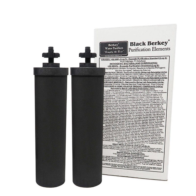 Filtres Black Berkey® & Kit Amorçage Set 2 . Vendu par Berkey Benelux Belgique.