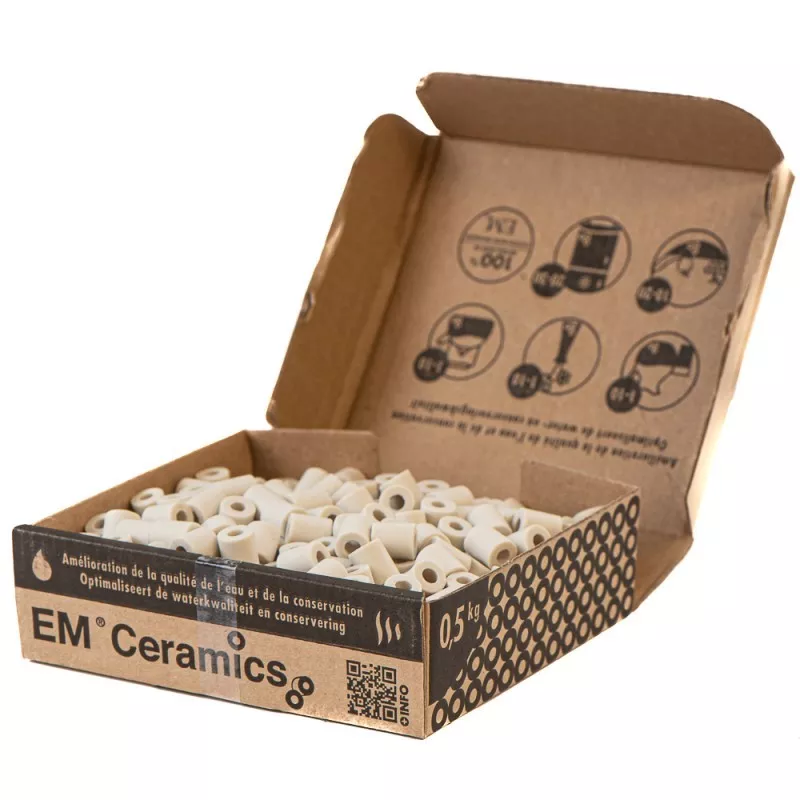 Box de perles EM® Ceramics grises 500 g, ouverte