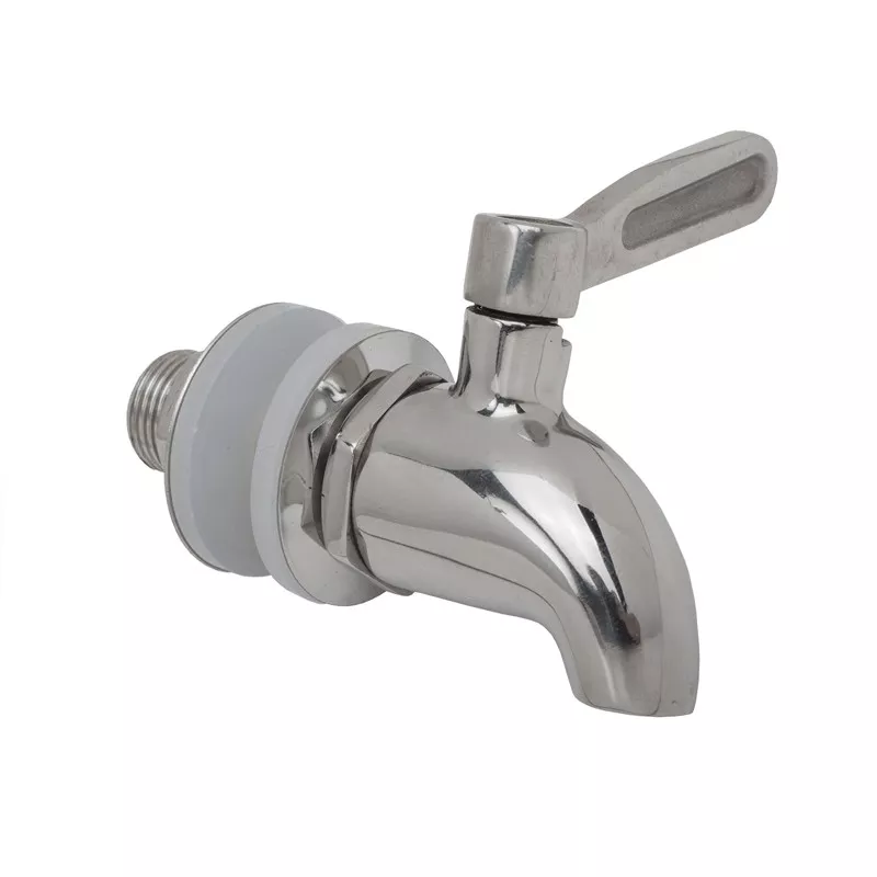 Robinet inox pour Berkey® vu de profil, avec son joint en silicone et son filetage
