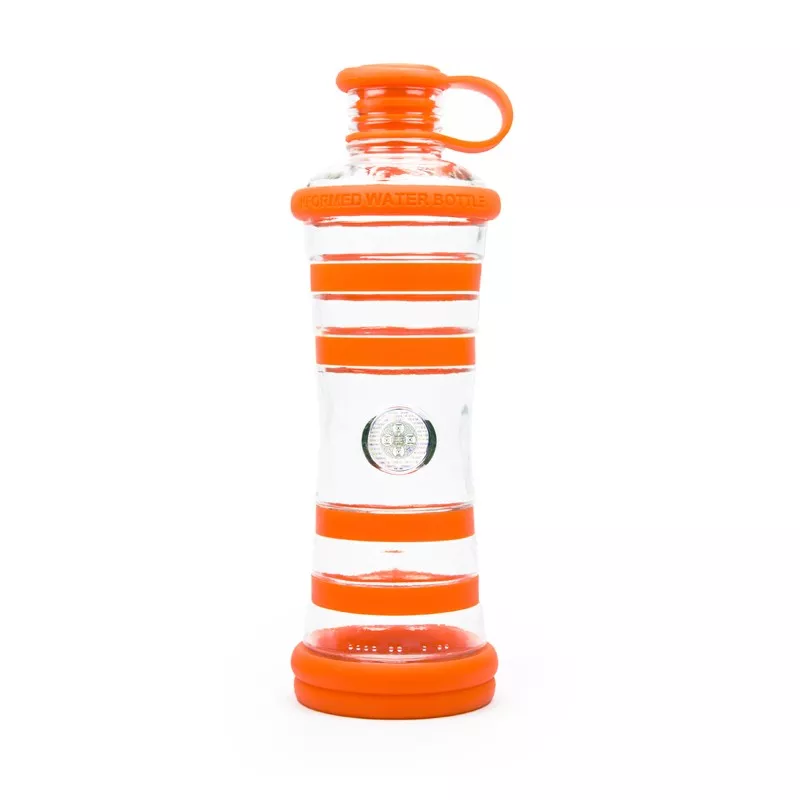 Bouteille i9 Inspiration orange 650 ml, bouchon fermé, sur fond blanc