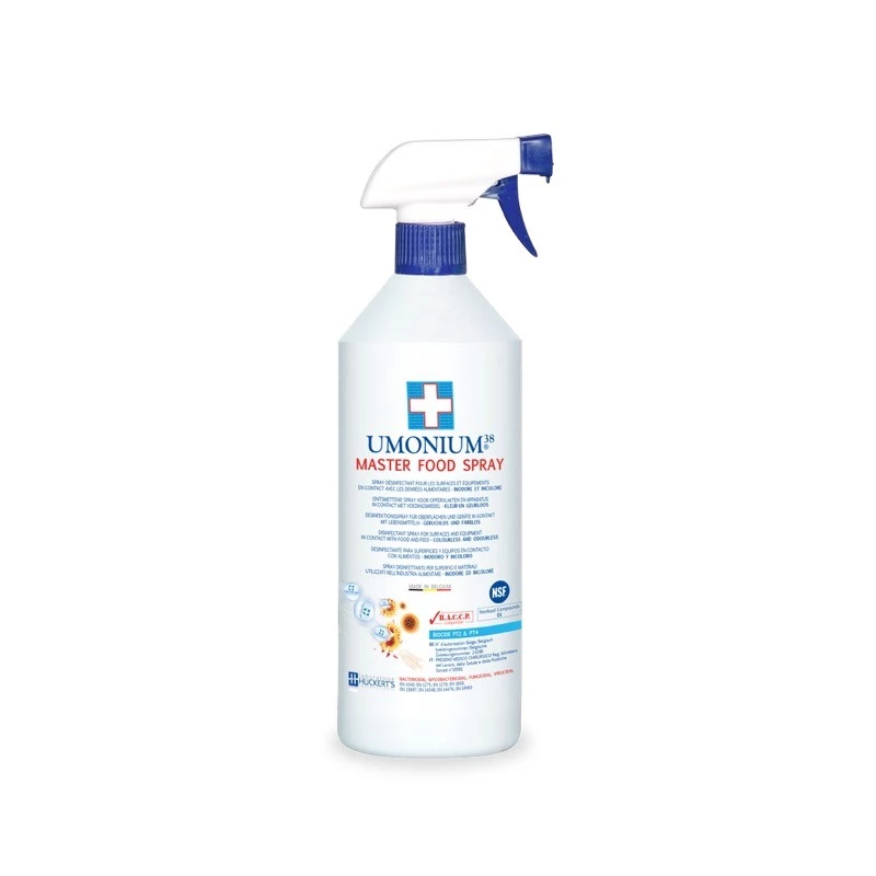 Spray Antibactérien UMONIUM38®  Master Food 500 ML. Berkey Benelux Belgique.