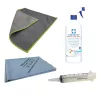 Pack entretien & hygiène idéal : spray antibactérien UMONIUM38® Master Food, microfibres grise et bleue, seringue d'amorçage