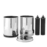 Travel Berkey® démonté : les deux cuves, le couvercle et la paire d'éléments Black Berkey®
