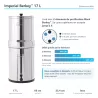 Infographie Imperial Berkey® 17 L : 2 éléments fournis, jusqu'à 6, et le débit selon le nombre d'éléments