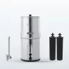 Pack Big Berkey® 8,5 L, purificateur d'eau : le système, son robinet niveau d'eau inox et deux filtres
