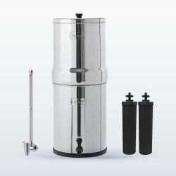 Pack Imperial Berkey® 17 L : le système, son robinet niveau d'eau inox Berkey® et deux éléments de purification Black Berkey®