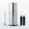 Pack Imperial Berkey® 17 L : le système, son robinet niveau d'eau inox Berkey® et deux filtres Black Berkey®
