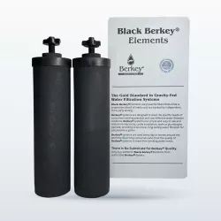 Une paire de filtres Black Berkey® et leur notice