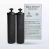 Une paire de filtres à eau Black Berkey® et leur notice
