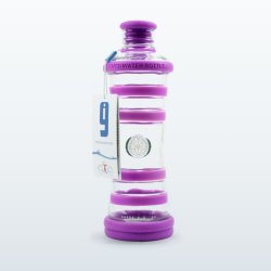 Bouteille i9 Sagesse violette, 650 ml, en verre protégé par des bandes de silicone