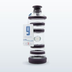 Bouteille i9 Intuition pourpre, 650 ml, en verre protégé par des bandes de silicone