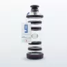 Bouteille i9 Intuition pourpre, 650 ml, en verre protégé par des bandes de silicone