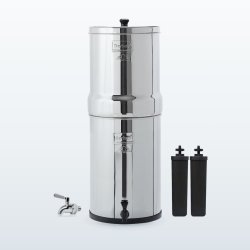Pack Crown Berkey™ 22,7 L, purificateur d'eau : le système, son robinet inox et deux filtres Black Berkey®