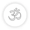 Pictogramme : le symbole Om gravé sur la bouteille OmWater