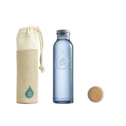 Bouteille OmWater Mini 500 ml avec son étui en coton et chanvre et son bouchon étanche PLEYAD