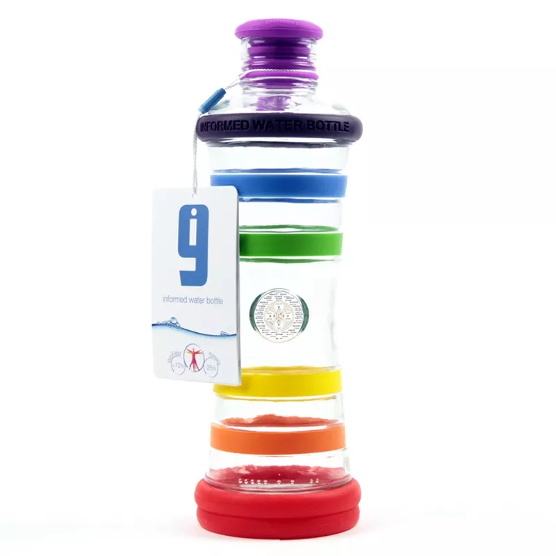 Bouteille i9 Chakra multicolore 650 ml avec son étiquette
