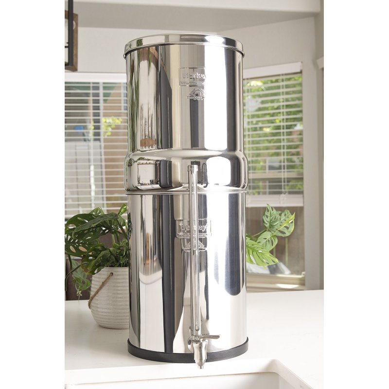 Robinet Acier Inoxydable Avec Jauge Niveau D'eau – Compatible Berkey, Doulton, Systèmes Filtration 6L/8L