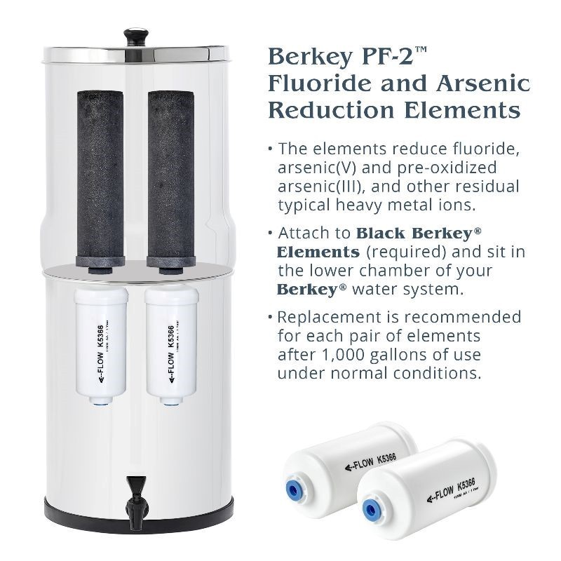 Filtres Berkey PF2 pour fluor et arsenic