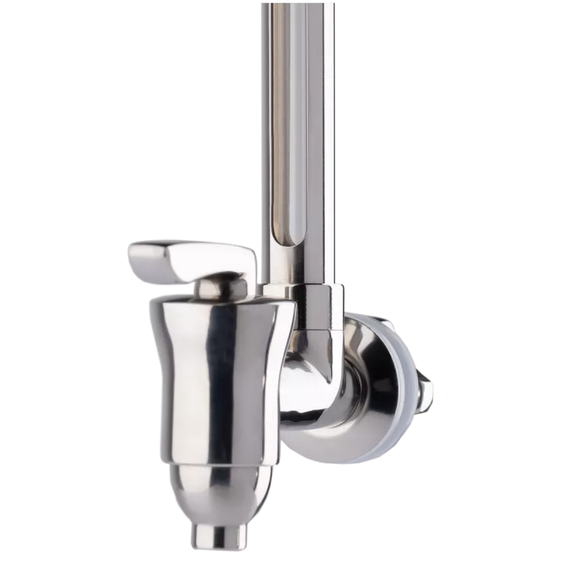 Robinet niveau d'eau inox Berkey® : détail du robinet et du bas du tube