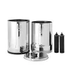 Crown Berkey™ démonté : les deux cuves, le couvercle et la paire d'éléments Black Berkey®