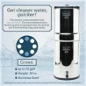 Crown Berkey® & Robinet Inox. Purificateur d'eau 22 Litres. Berkey Benelux Belgique.