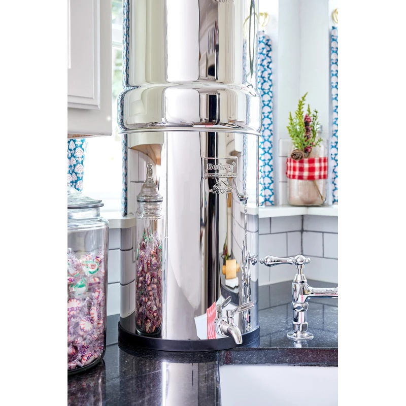 Crown Berkey® & Robinet Inox. Purificateur d'eau 22 Litres. Berkey Benelux Belgique.