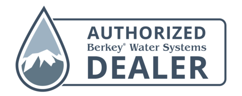 Badge Authorized Berkey® Water Systems Dealer : revendeur agréé Berkey®